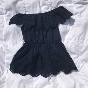 Boutique navy blue top sz L